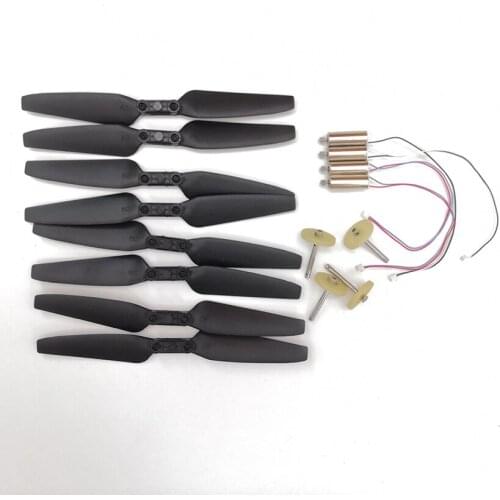 4PCS Motor Engine + 4PCS Gear + 8PCS Propeller Spare Part Set for JD22S E520 E520S GPS Drone Accessory