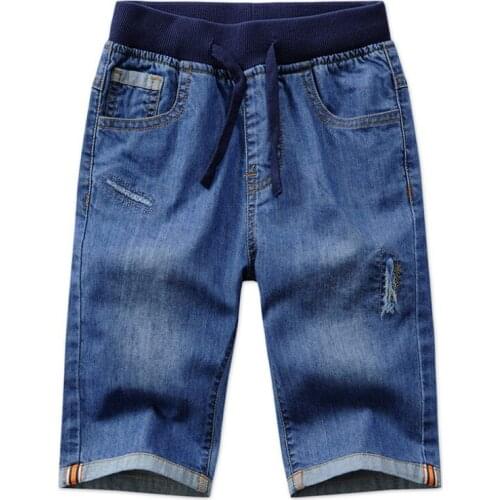 2019 summer new childrens pants boys denim shorts childrens wear childrens big childrens pants childrens pants cropped trou