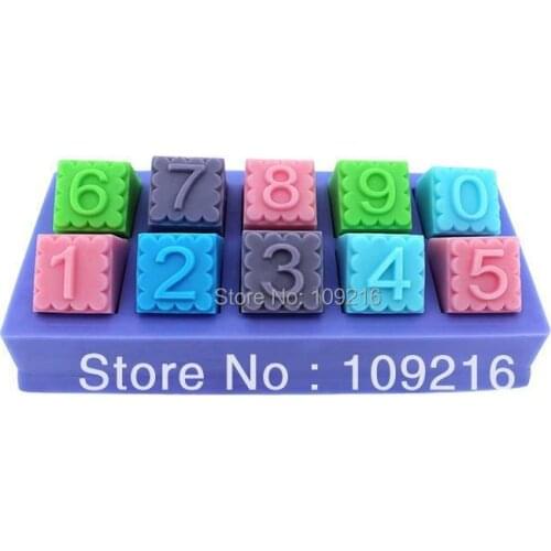 Wholesale!!!1pcs 10-Digital Small Mold (R1163) Silicone Handmade Soap Mold Crafts DIY Mold