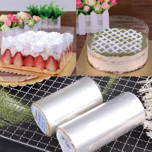 1 Roll Cake Surround Film Transparent Cake Collar Kitchen Acetate Cake Chocolate Candy For Baking Durable 8cm*10m/10cm*10m