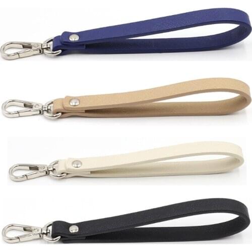 Faux Leather Wristlet Hand Strap DIY Bag Replacement Clutch Purse Cellphone Key Chain Wrist Lanyard Solid Handle Belt with Clip