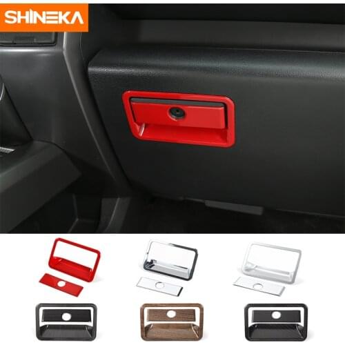 SHINEKA Car Styling Interior Copilot Position Storage Box Handle Decoration Cover Trim Stickers for Ford F150 2015