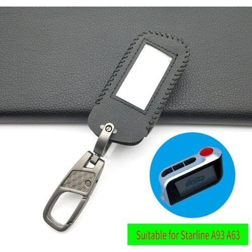 High Quality 100% Genuine Leather Case Cover For Car Alarm Remote Controller for Starline A93 A63 A93 4 buttons protect shell