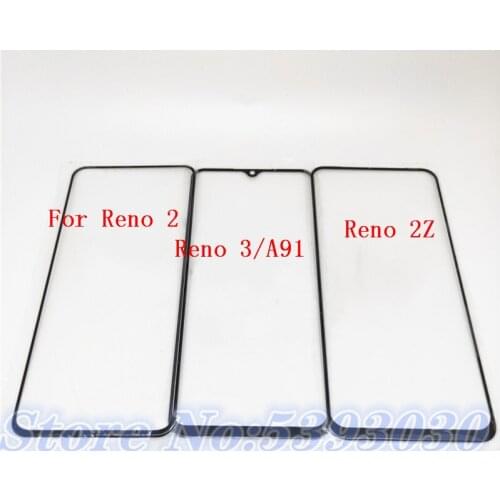 For Oppo Reno 2 Reno 2Z Reno2 Z F Reno 3/A91 Front Lens Outer Glass Touch Screen Panel Front Glass