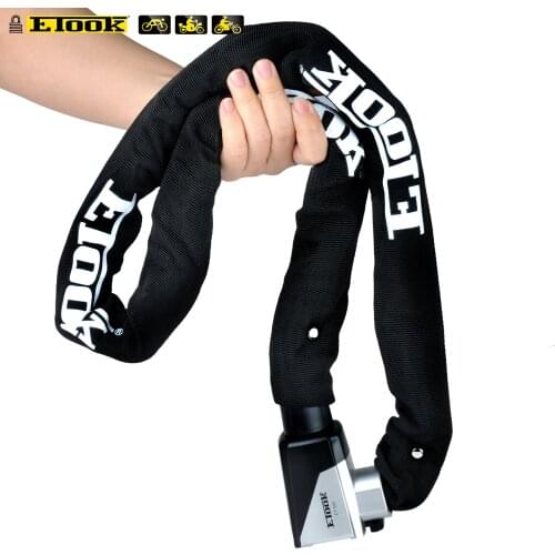ETOOK Bike Chain Lock Security Anti-theft Bicycle Lock Chain with Keys Lengthen Chain Lock for Motorcycle Bicycle Accessories