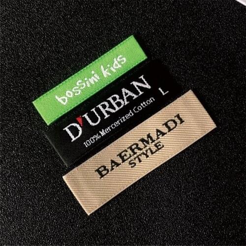 ZeQi clothing embroidered labels washale garment brocade label tag 1000pcs/lot free shipping