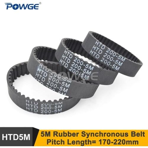 POWGE 170/180/190/195 5M Synchronous Belt Width 10/15/20mm Perimeter 170/180/190/195mm Teeth 34/36/38/39 HTD 5M Closed-Loop Belt
