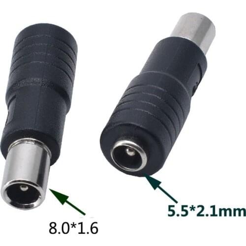 1pcs 5.5*2.1mm female jack to 8.0*5.6mm 1.6mm Pin male Plug DC Power Connector Adapter Laptop for Xiaomi Balance Scooter