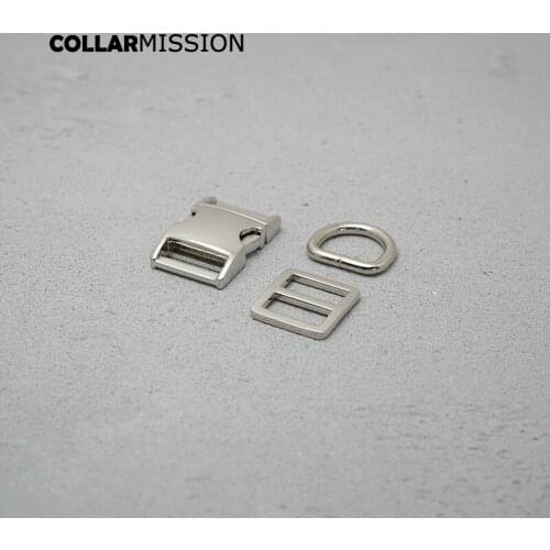 20pcs/lot (metal buckle+Tri-Glid+D ring/set)20mm metal plated buckle for bag webbing DIY dog collar accessories 8 colours