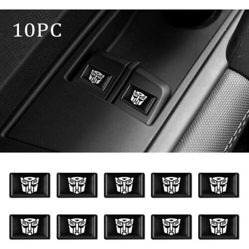Car 3D Styling Epoxy Resin Transformers Autobots Decepticons Emblem Badge Sticker Decals For Ford Kia BMW Audi Skoda SEAT VW
