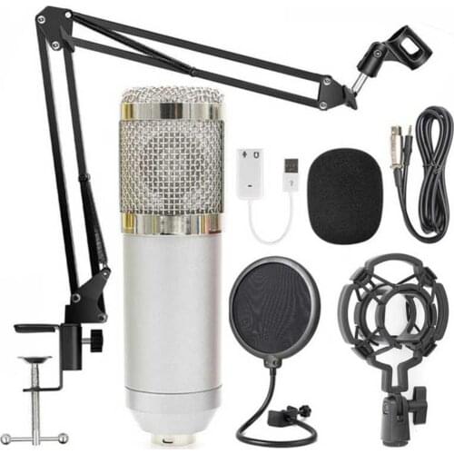 Bluelans BM-800 Professional Capacitive Microphone Vocal Recording Wired Mic for Computer