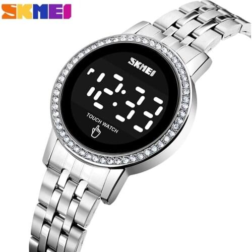 SKMEI Women Watch Touch Screen Diamond LED Wristwatches For Girl Elegant Ladies Digital Watch Female Relogio Feminino 1669