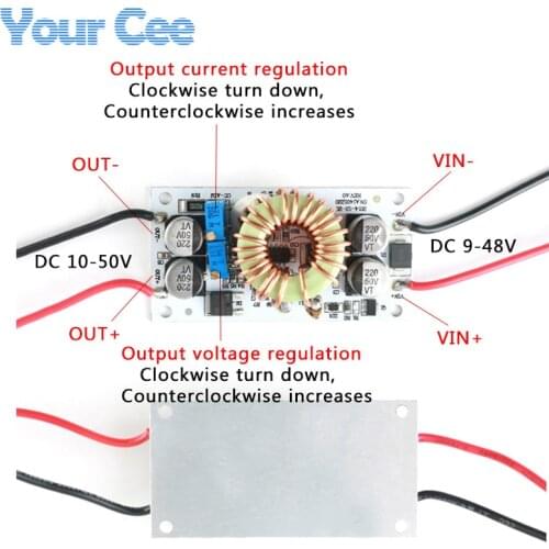 DC-DC Power supply Module Boost Converter Constant Current Mobile Power Supply 10A Aluminum Plate 250W LED Driver