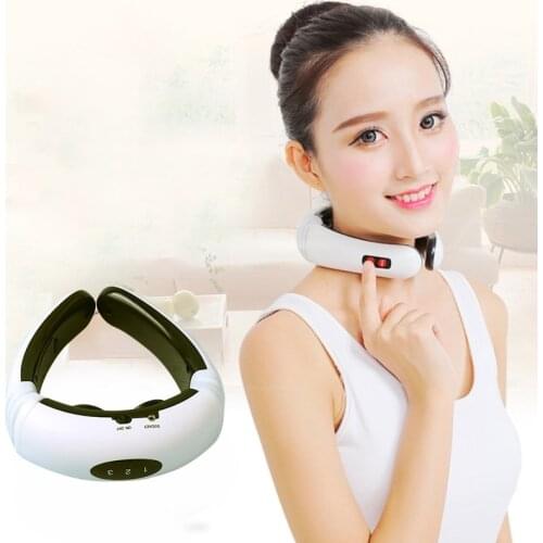 Electric Pulse Back and Neck Massager Far Infrared Pain Relief Tool Health Care Relaxation Multifunctional Physiotherap