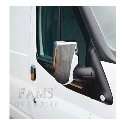 For Ford Transit Chrome Mirror Cover 2 prç 2003 Over Stainless Steel Chromium Styling Accessories Modified Car Door Design Makeup