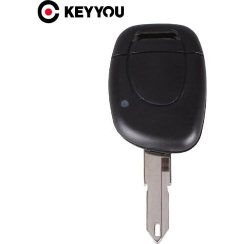 KEYYOU New 1 Button Uncut Blade Remote Car Key Shell For Renault Twingo Clio Kangoo Master NO Chip Keyless Entry Fob Case
