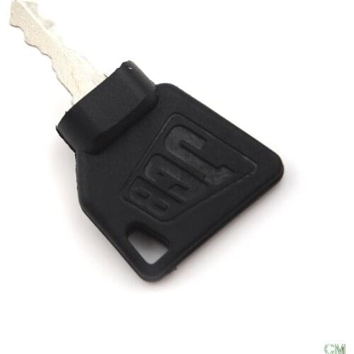 2PCS Black JCB 3CX Parts Digger Plant Keys Equipment Ignition Stainless Steel Key For Switch Starter