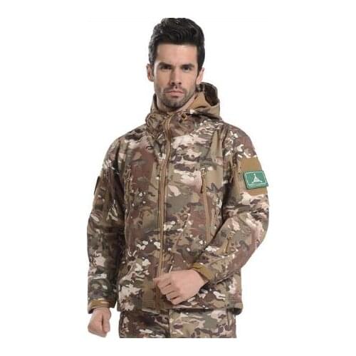 Autumn winter Mens soft shell Jackets army Military Tactical Fleece jacket men Outdoor fishing Hiking hunt Windbreaker Coat