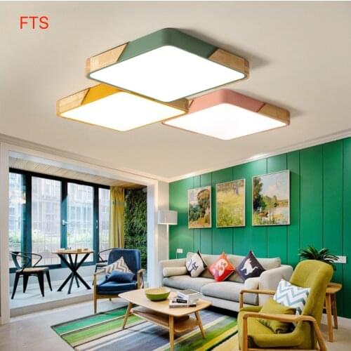 Living room headlights Nordic lamps bedroom modern minimalist solid wood Japanese ceiling lights led lights ceiling lights