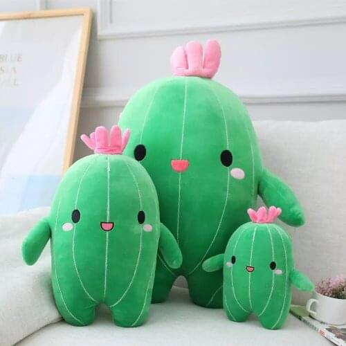 Mini 25CM Plant Cactus Plush Toy Triver Stuffed Doll Pillow Cushion Bolster Kids Children Boy Girl Gift Room Bedroom Decor