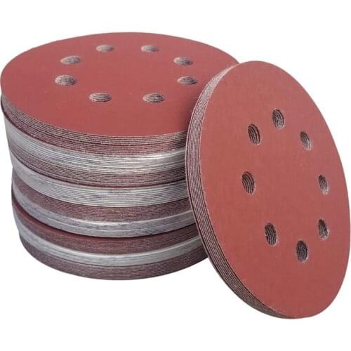 SHGO HOT-100 PCS 5 Inch 8 Holes Hook and Loop Sanding Disc Sandpaper, 20 Pcs Each of 600 800 1000 1500 2000 Grits Sand Paper for