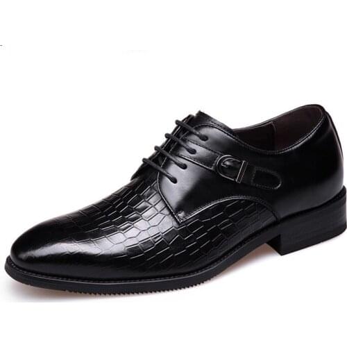 D9607 New Fashion Mens Shoes Business Suit Business Casual Shoe Mens Winter Laces Breathable Cowhide Leather Shoes