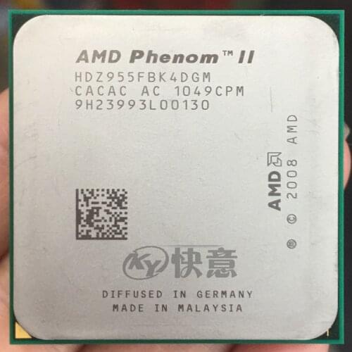AMD Phenom II X4 955 125W HDZ955FBK4DGM AMD 955 X955 Quad-Core AM3 938 CPU 100% working properly Desktop Processor
