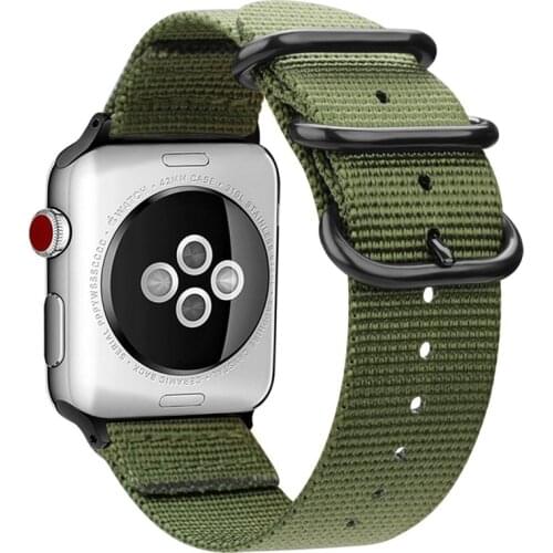 Nato Strap For Apple Watch Band 44mm 40mm IWatch Band 42mm 38mm Sports Nylon Bracelet Correa Apple watch series 4 3 5 SE 6