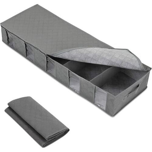 Under Bed Storage Bag Large Capacity Foldable Underbed Organizer for Seasonal Clothes