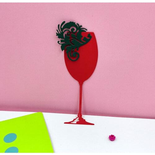 Scrapbooking New Designs Cutting Templates Stencils For Diy Scrapbooking Metal Dies For Card Making Crafts Wine Glass Metal Die