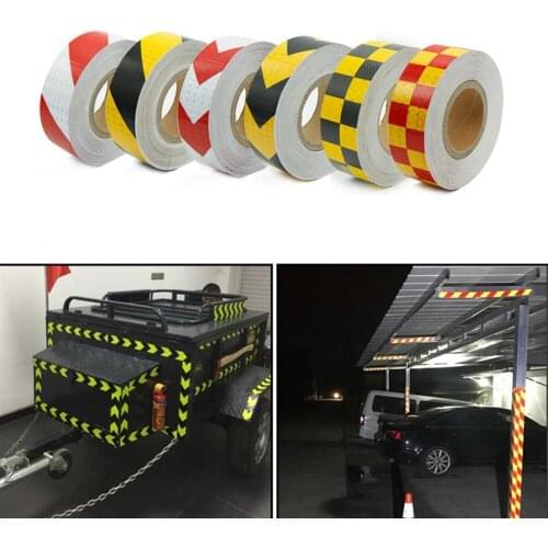 5cmx50m/Roll High Visibility Warning Mark Reflective Tape Car Shape Safety Reflector Strip Self Adhesive Car Sticker