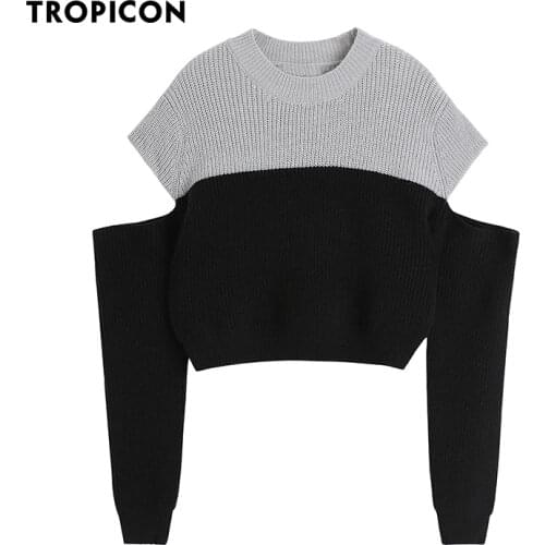 Женские пуловеры с открытыми плечами TROPICON China At AliExpress
