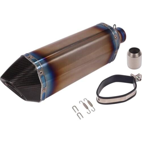 Universal 38-51mm Motorcycle Exhaust Muffler Pipe Titanium Alloy Escape with Removable DB Killer Silencer 470 mm Exhaust Tips