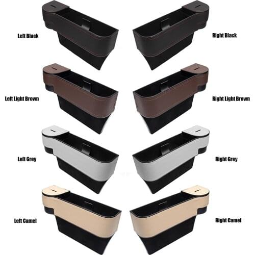 Universal Car Seat Gap Filler Organizer Case PU Leather Console Slit Catcher Storage Box Auto Interior Stowing Tidying Accessori