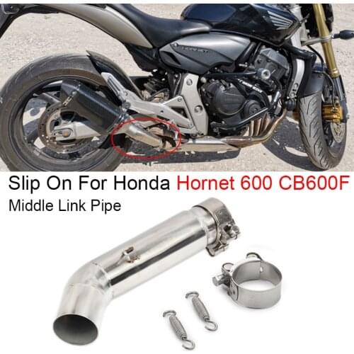 Motorcycle Escape Exhaust System Muffler Connect Link Tube Middle Link Pipe 51MM silencer Slip On For Honda Hornet 600 CB600F