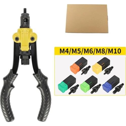 M4/M5/M6/M8/M10 High Quality Manual Rivet Ram Gun Hand Insert Nut For Rivnut Tool Non-slip Handle and Labor-saving-Carton Pack