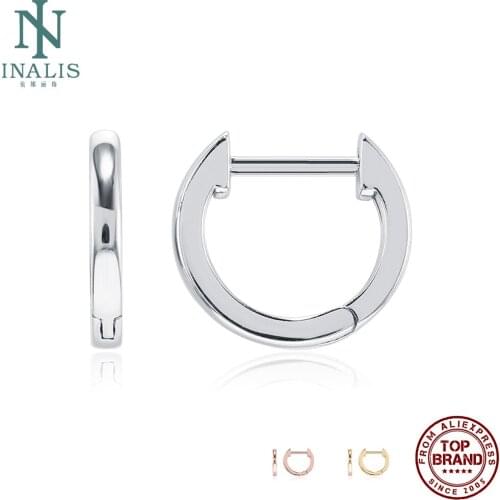 INALIS Copper Clip Earrings For Women Three-Colour Plain Earring Anniversary Party Fashion Trend Simple Jewelry New Arrival