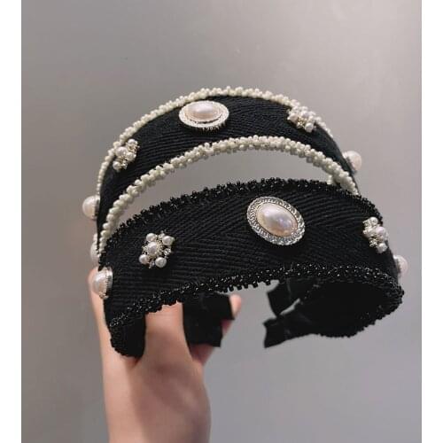 Bow Pearl Headbands For Women Hair Accessories For Girls Hairbands Head Wrap Hair Band