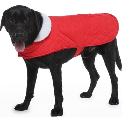 Winter Dog Clothes Warm Dog Jacket With Plus Fleece Neckline Windproof Cozy Cold Weather Dog Coat Lining Winter Dog Thick Vest