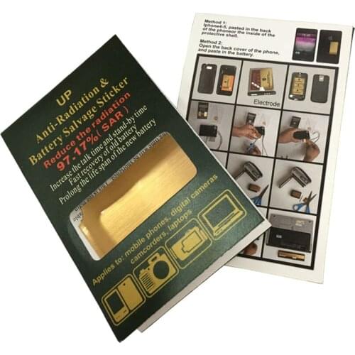 Gold Anti Radiation Sticker & Battery Salvage Sticker For Mobile Phone,for Ipad,for laptop 97.17%(SAR) 50pcs/Lot
