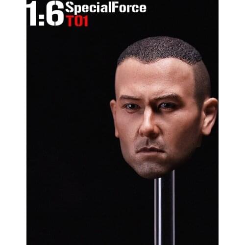 1/6 Scale Special Force T01 Asia Male Head Sculpt Model For 12" Action Figure Collection Toys