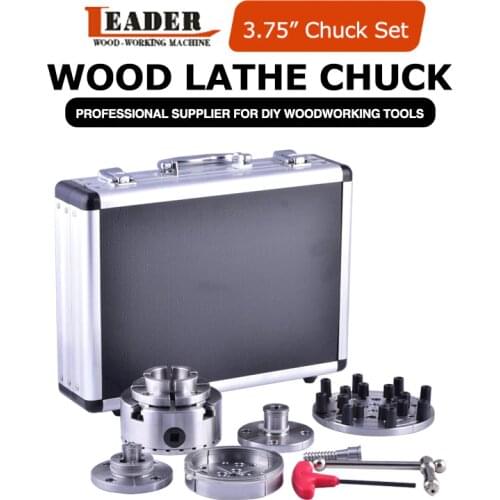 3.75"inch 95mm 4-Jaws Wood Lathe Self-center Chuck Set Wood Turning Lathe accessories suits Scroll chuck 4 Number Of chucks