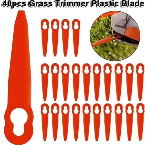 40 Pcs Grass Trimmer Plastic Blade For STIHL PolyCut 2-2 Cordless Strimmer Replace Accessories Cutting Blades