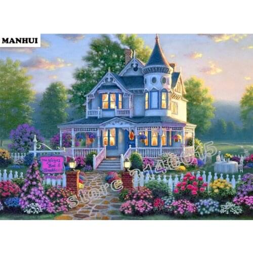 5D Diamond Embroidery House Diamond Painting Cross Stitch kit Mosaic Resin Craft landscape Home Decoration BCD342