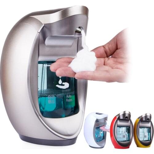 480ML Automatic Liquid Soap Dispenser Smart Sensor Infrared ABS Touch Upscale Soap Dispenser Wall Mounted For Kitchen Bathroom