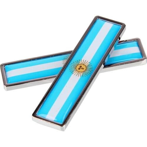 Car Emblem Badge Decal Auto Sticker Styling For Argentina Flag For Toyota Etios VW Golf Chevrolet Onix Peugeot 208 Renault Fiat