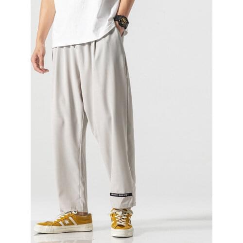 Aransue New Mens Spring Summer solid color Trousers Harajuku Casual Hippie Fashion Streetwear Pants,#698