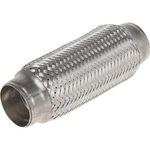 45x190mm Stainless Steel Braided Flexible Exhaust Pipe Muffler 45mm x 190mm, For all car Muffler corrugation. Repair Tube Joint