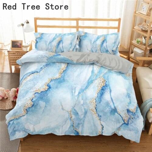 3d Marbling Bedding Set Bed Linen For Adults Kids Pillowcase Boys Fashion Duvet Cover Sets Single Twin Full Size Dropshipping