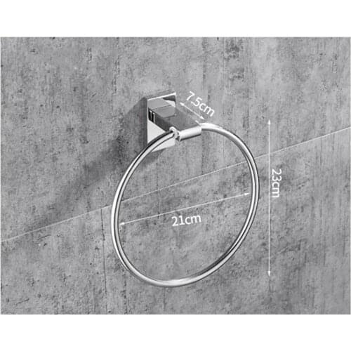 Stainless Steel Round Style2020 Hot Sale Wall-Mounted Towel Ring Convenient Towel Holder Hanger Hanging Bathroom Storage Holder